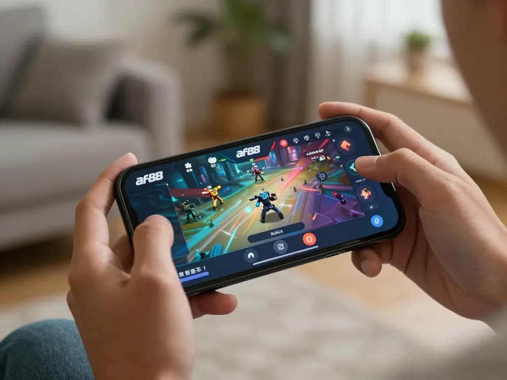 Engaging af88 game experience on smartphone with inviting home atmosphere