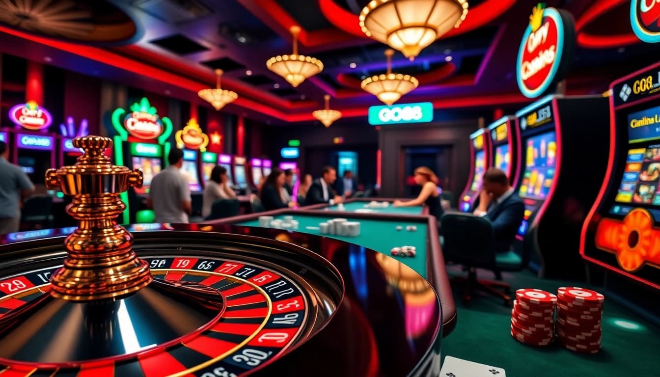 Experience the thrill of winning at https://go88.fast/ with enticing casino tables and chips.