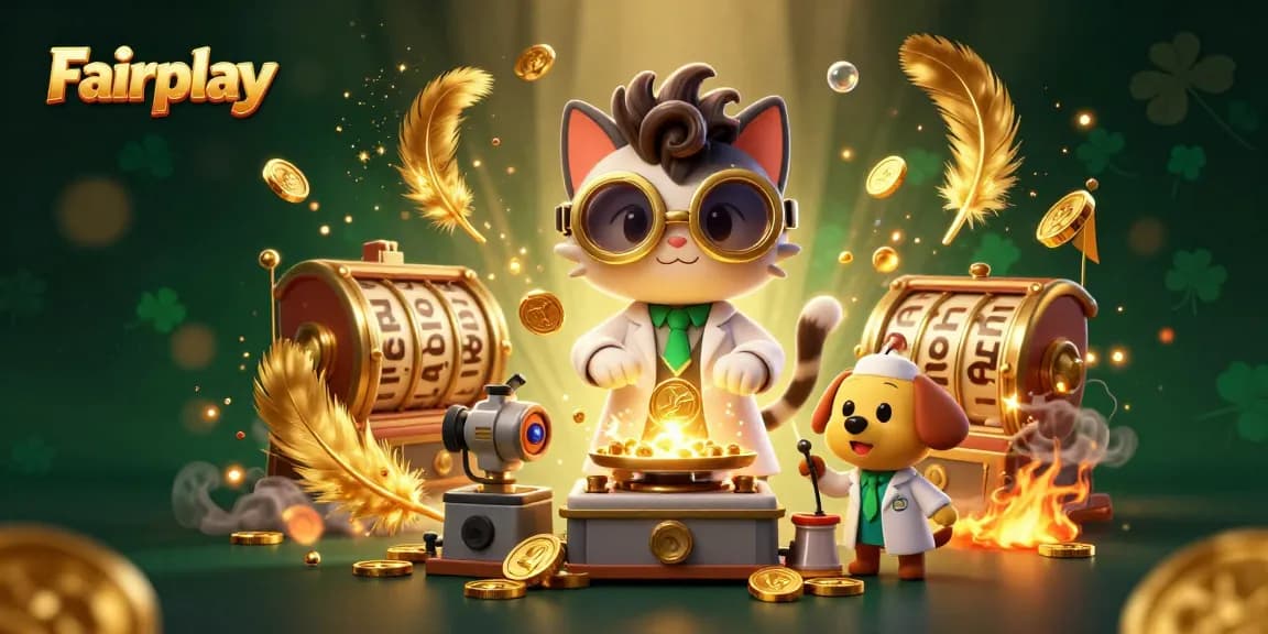 Experience Fairplay through this rich, dynamic scene of gambling excitement with a mad scientist and assistant.