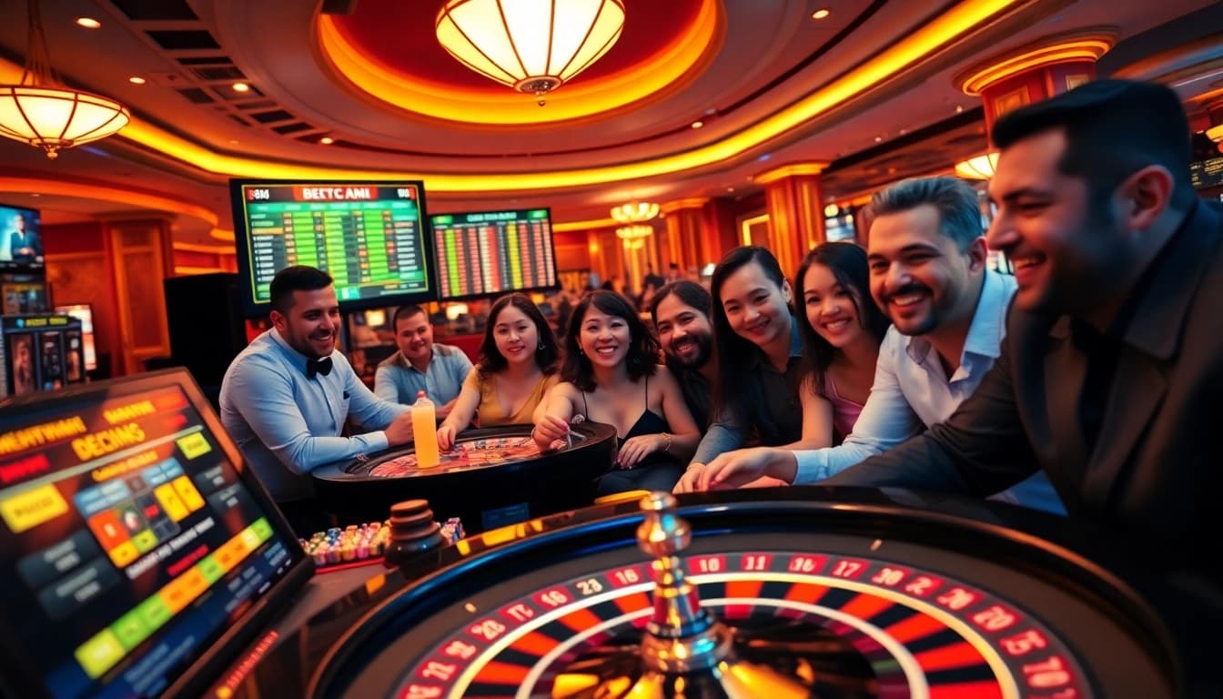 Exciting scenes from Nhà cái 33win's online gaming experience with players enjoying diverse betting games.