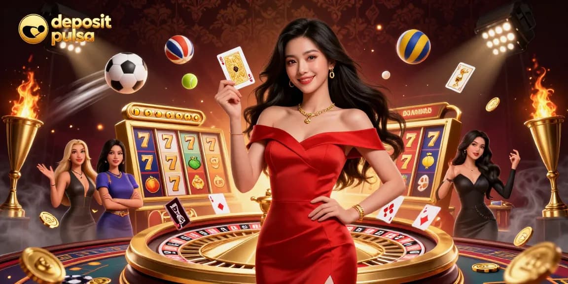 Nikmati permainan deposit pulsa yang menarik dengan visual menakjubkan dari gulungan slot dan pemain yang percaya diri di tahun 2026.