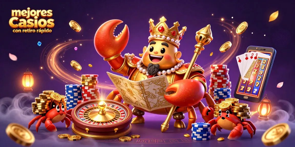 Descubre los mejores casinos con retiro rápido mientras el emperador cangrejo dorado juega.