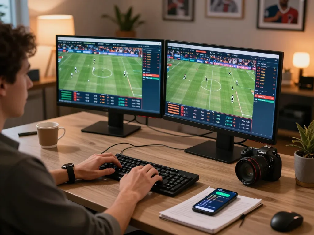 Engaging in sports betting with M118 odds displayed on screen in an exciting online environment