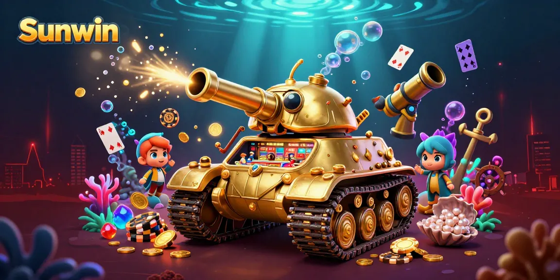 Experience Sunwin's vibrant casino atmosphere within a massive golden beetle tank.