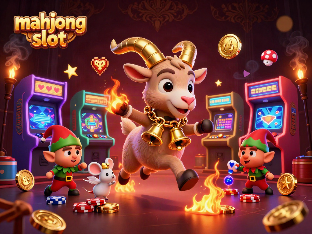 Experience the thrill of the mahjong slot with engaging characters and vibrant game elements in a festive casino scene.