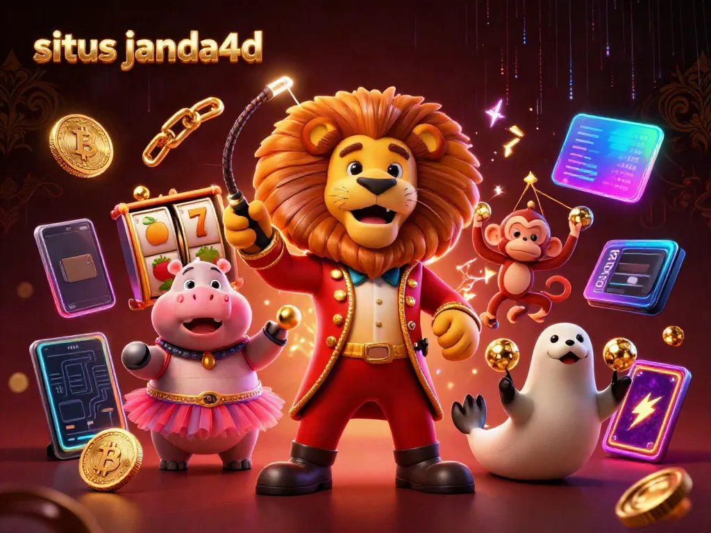 Slot gacor dan jackpot menunggu di situs janda4d dengan karakter lucu dan elemen crypto.