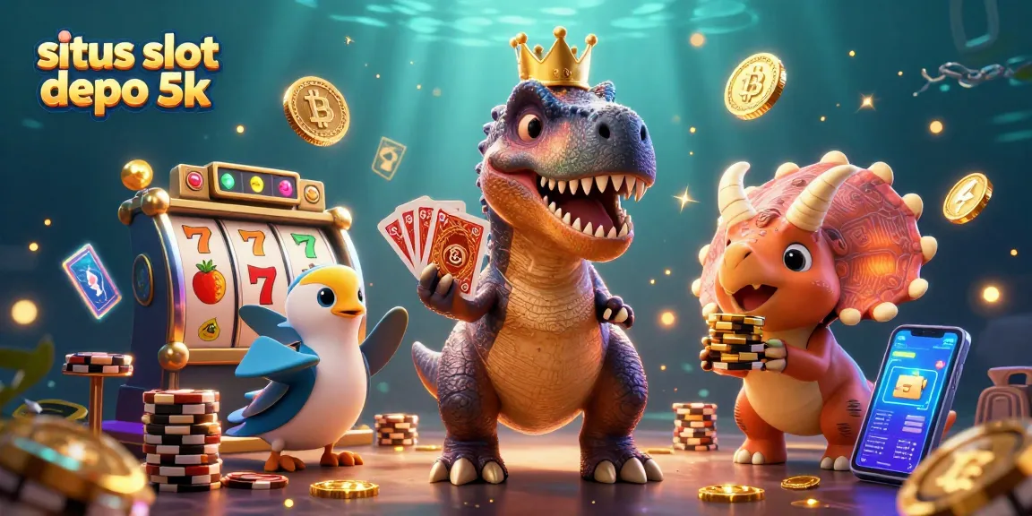 Experience thrilling gameplay at situs slot depo 5k with slot reels, jackpot counters, and vibrant 3D characters.