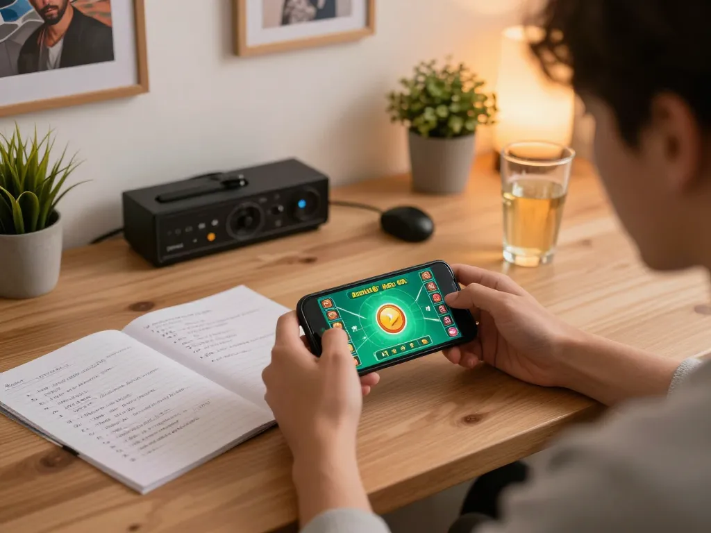 xóc đĩa gameplay on smartphone screen with engaging betting options and cozy setup