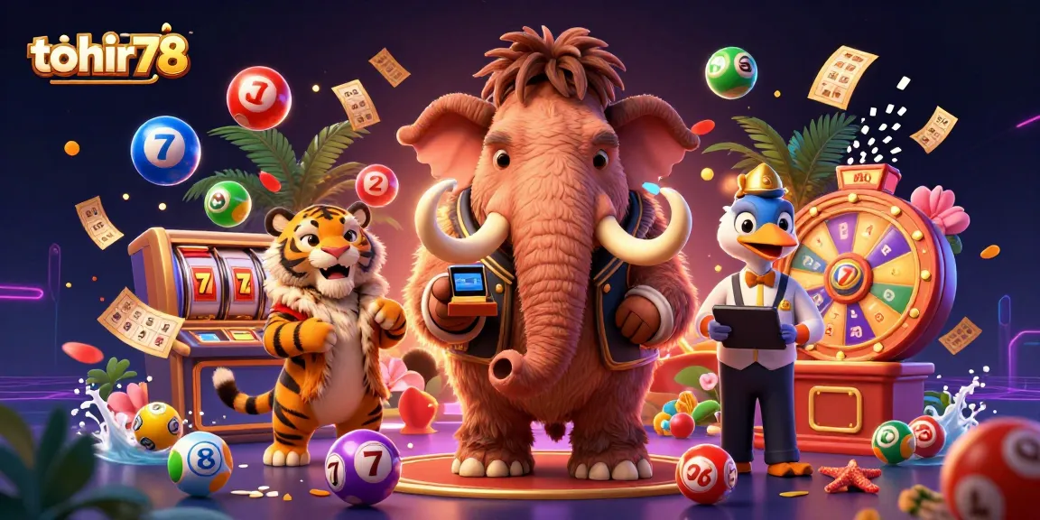 Menangkan jackpot slot gacor dengan tohir78, ilustrasi kasino digital 3D menampilkan karakter kartun dinamis.