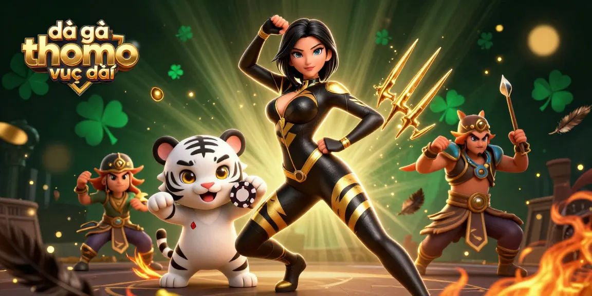 Engage in đá gà thomo trực tiếp as a stunning woman in a catsuit showcases cockfighting action.