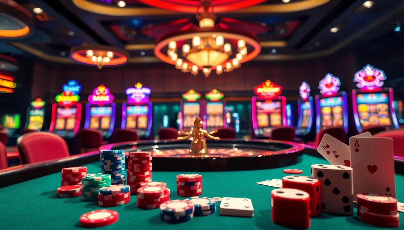 Experience the thrill of gambling at win678.com with a luxurious casino scene full of excitement.