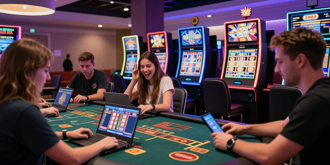Players enjoying games at a non-UK casino while engaging with exciting slot machines and live dealers at https://cocomaya.co.uk/non-uk-casinos/.