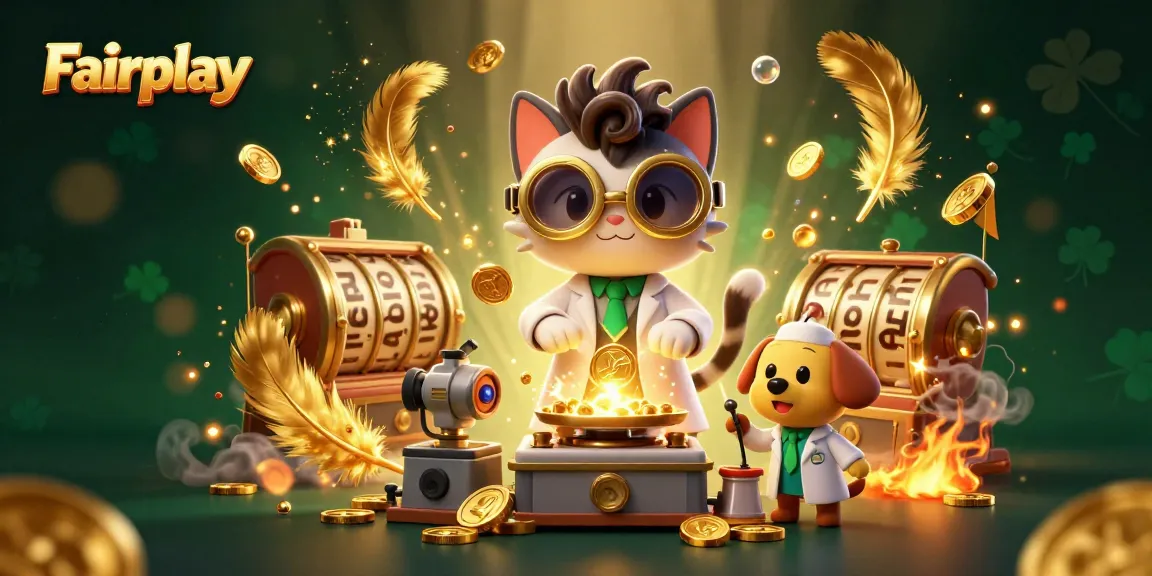Experience Fairplay through this rich, dynamic scene of gambling excitement with a mad scientist and assistant.