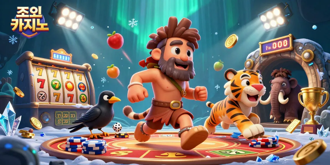 Experience exciting games at 조이카지노 with our lively 3D casino illustration showcasing vibrant elements.