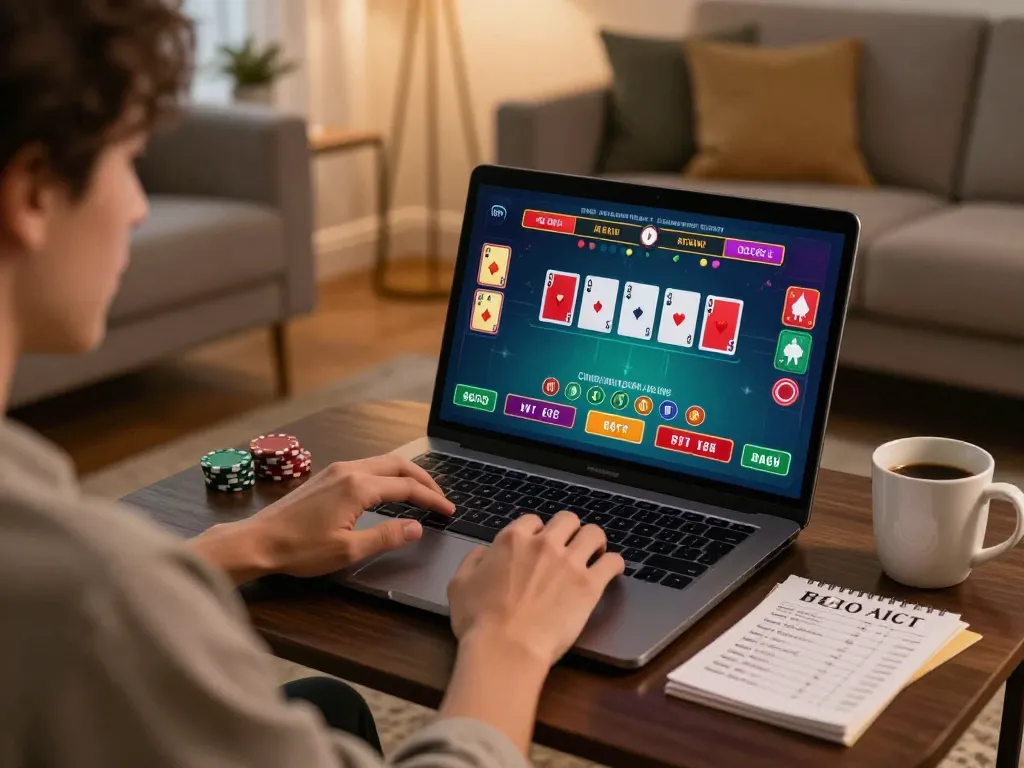Join the game and daftar sepuhplay for exciting baccarat action on a laptop with strategic gameplay.