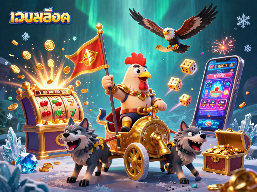 Spin the เว็บสล็อต with dynamic characters, jackpot excitement, and colorful casino elements!