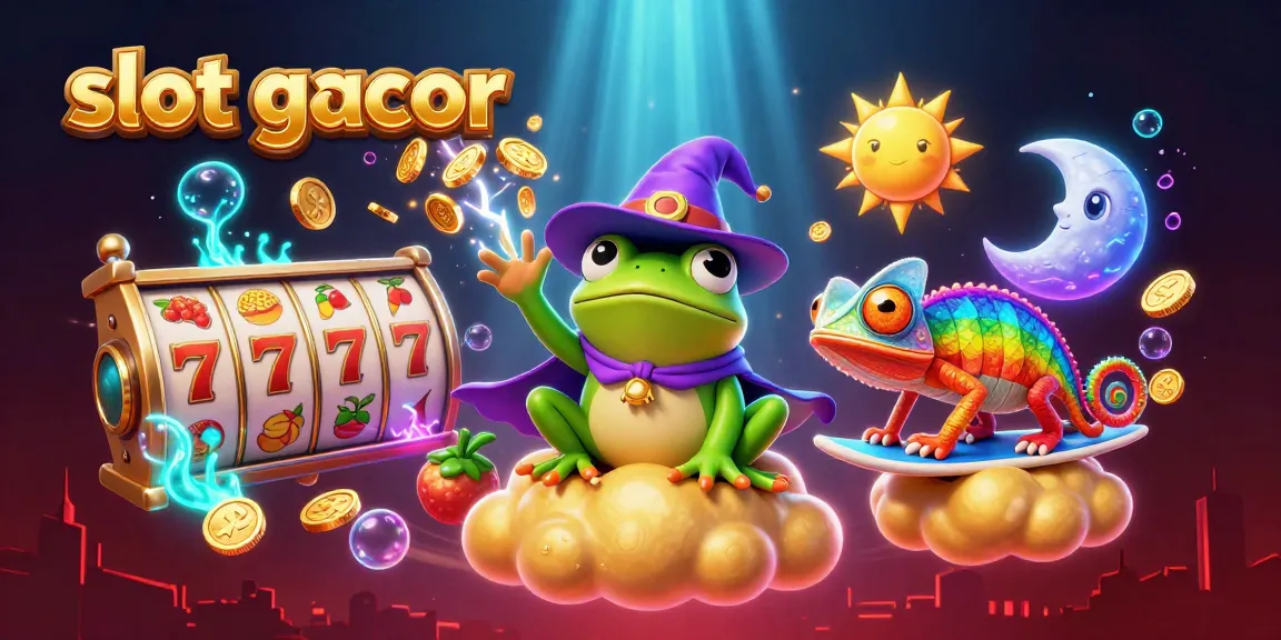 Experience slot gacor action with a storm of golden coins and colorful characters in this vivid casino scene.