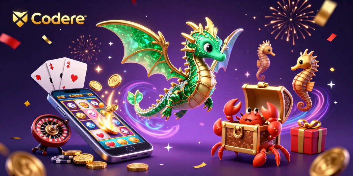 Experience the excitement with Codere's vibrant casino scene featuring dynamic characters and gaming elements.