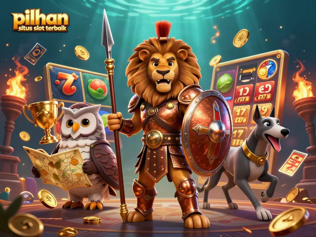 Permainan berat dengan pilihan situs slot terbaik, simbol buah berputar dan karakter 3D yang dinamis.
