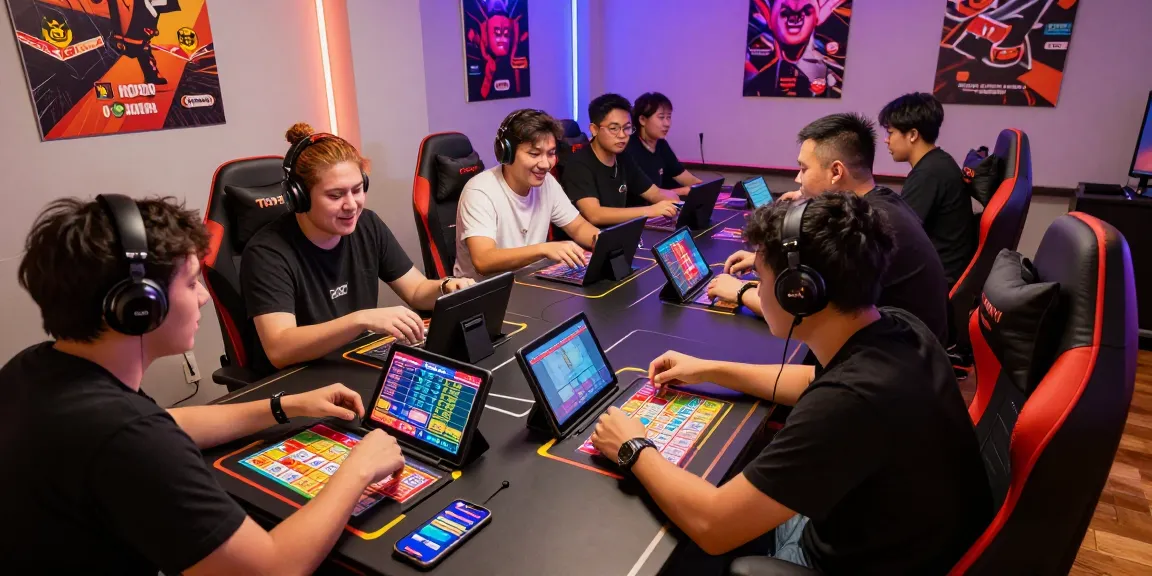 Players engaged in a lively Togel game session, showcasing excitement and strategy.