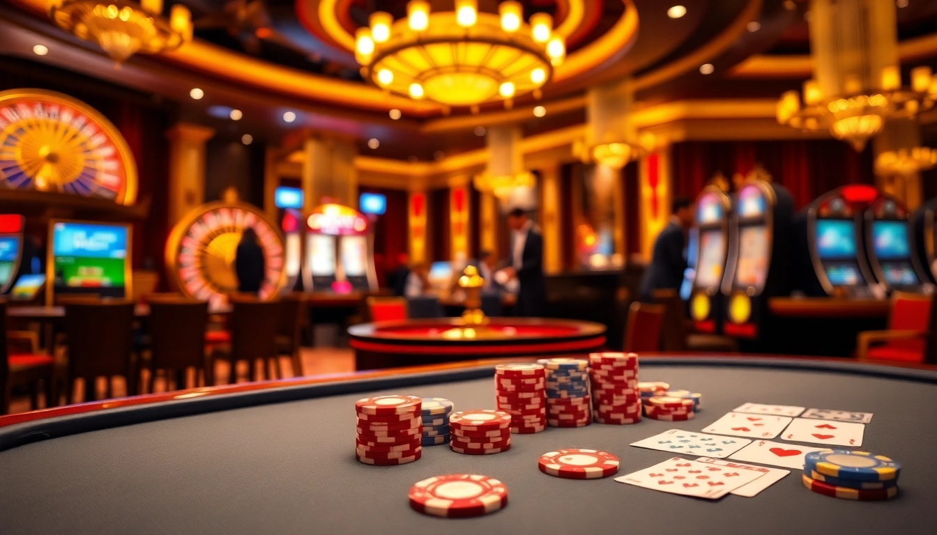 Experience thrilling poker action at go88's vibrant casino tables with skilled dealers and dazzling gameplay.