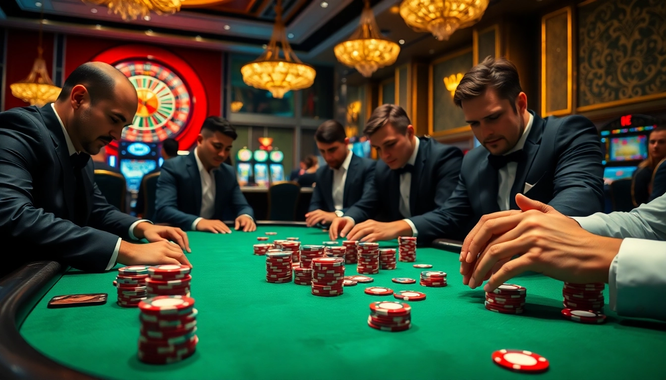 Raise the stakes with raja toto88 in a vibrant casino poker scene stacked with chips.