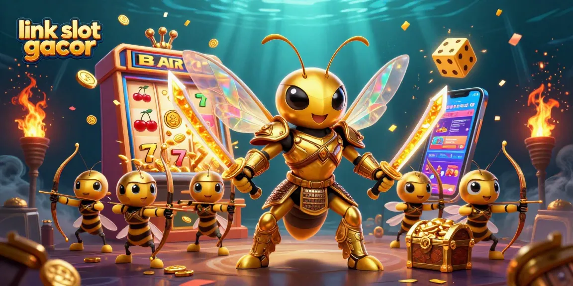 Engage with link slot gacor for thrilling casino adventures in this vibrant illustration.
