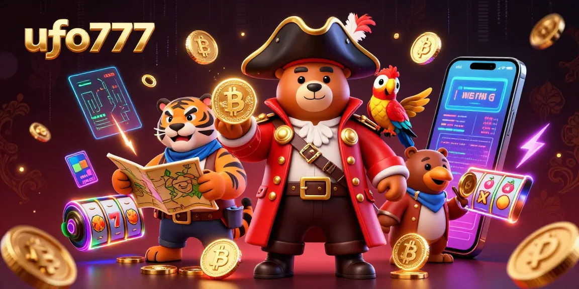 Spin to win with ufo777 as a pirate bear and tiger embark on a slot adventure