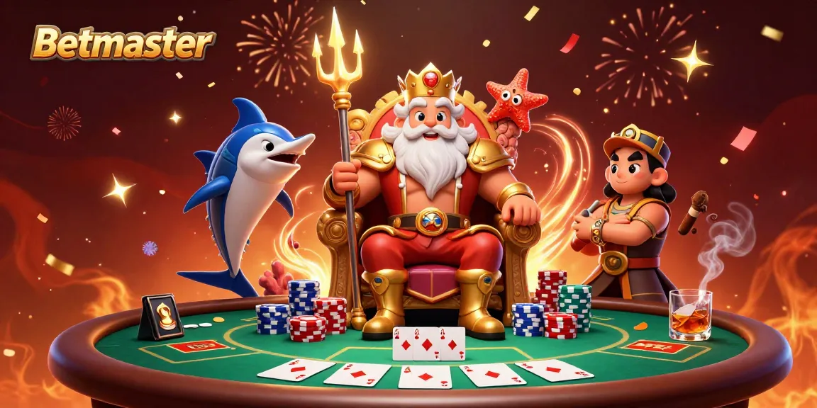 Experience Betmaster with vibrant poker action featuring Neptune, samurai, and casino excitement!