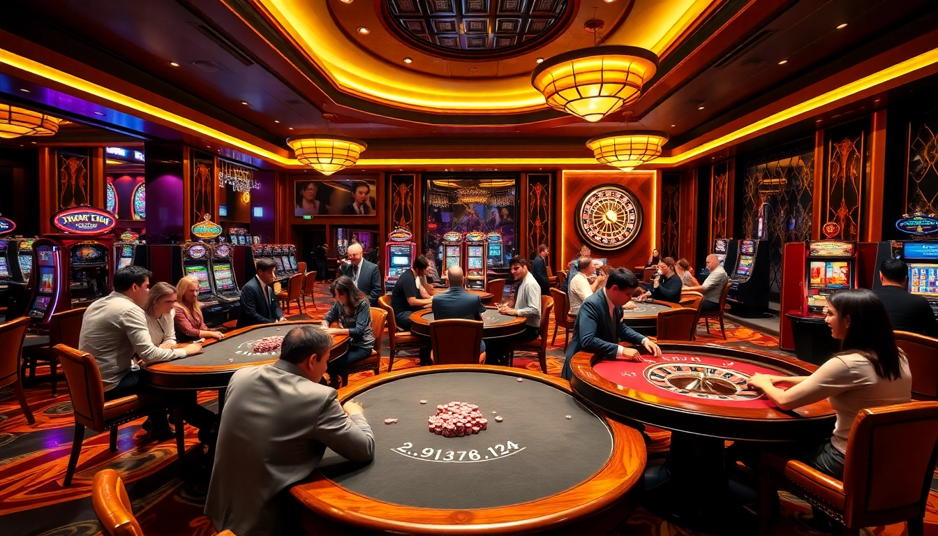 Experience excitement at trang chủ Jun88 with players enjoying various casino games.