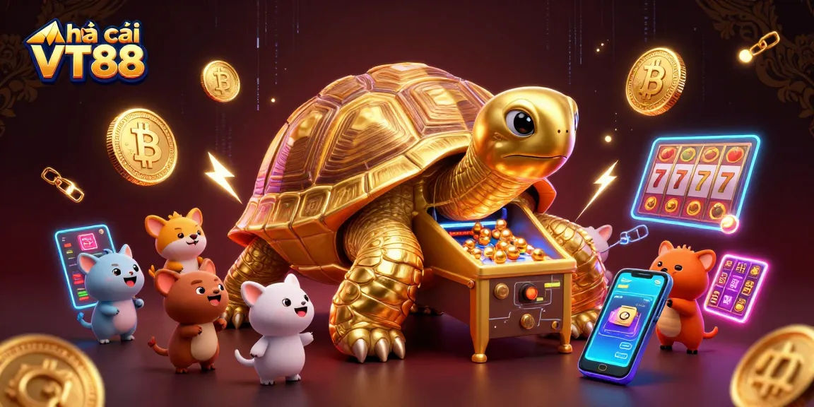 Enjoy playing at nhà cái VT88 with vibrant golden roulette and crypto elements in an immersive setting.