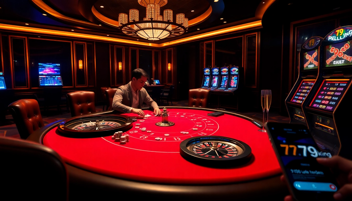 79king casino action: high-stakes table, chips, and live betting interface