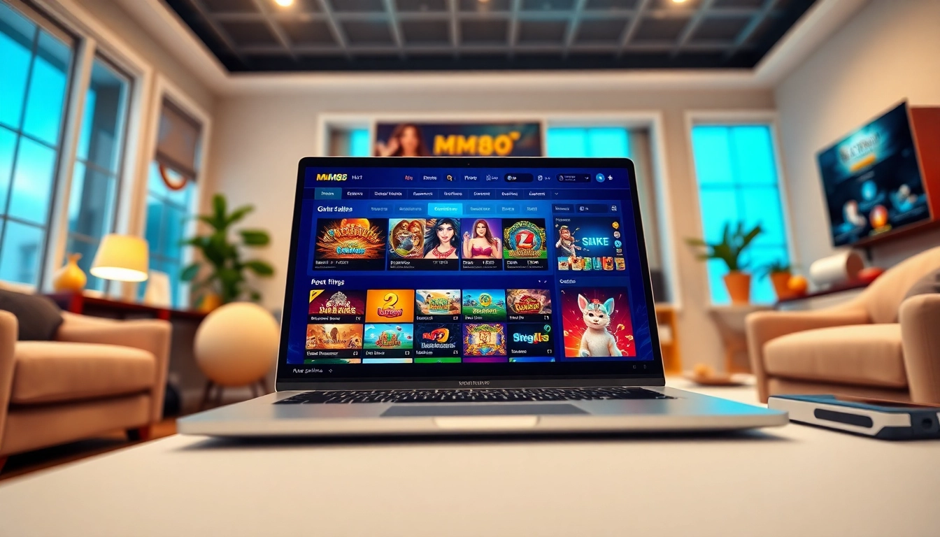 MM88 online betting interface showcasing casino games and sports betting options in a vibrant and inviting environment.