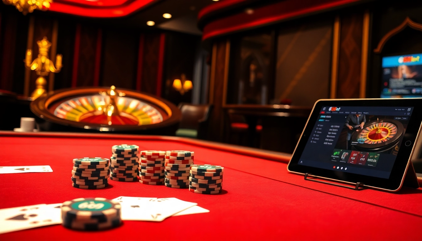 Engaging poker gameplay at a luxurious casino table, showcasing 669bet excitement.