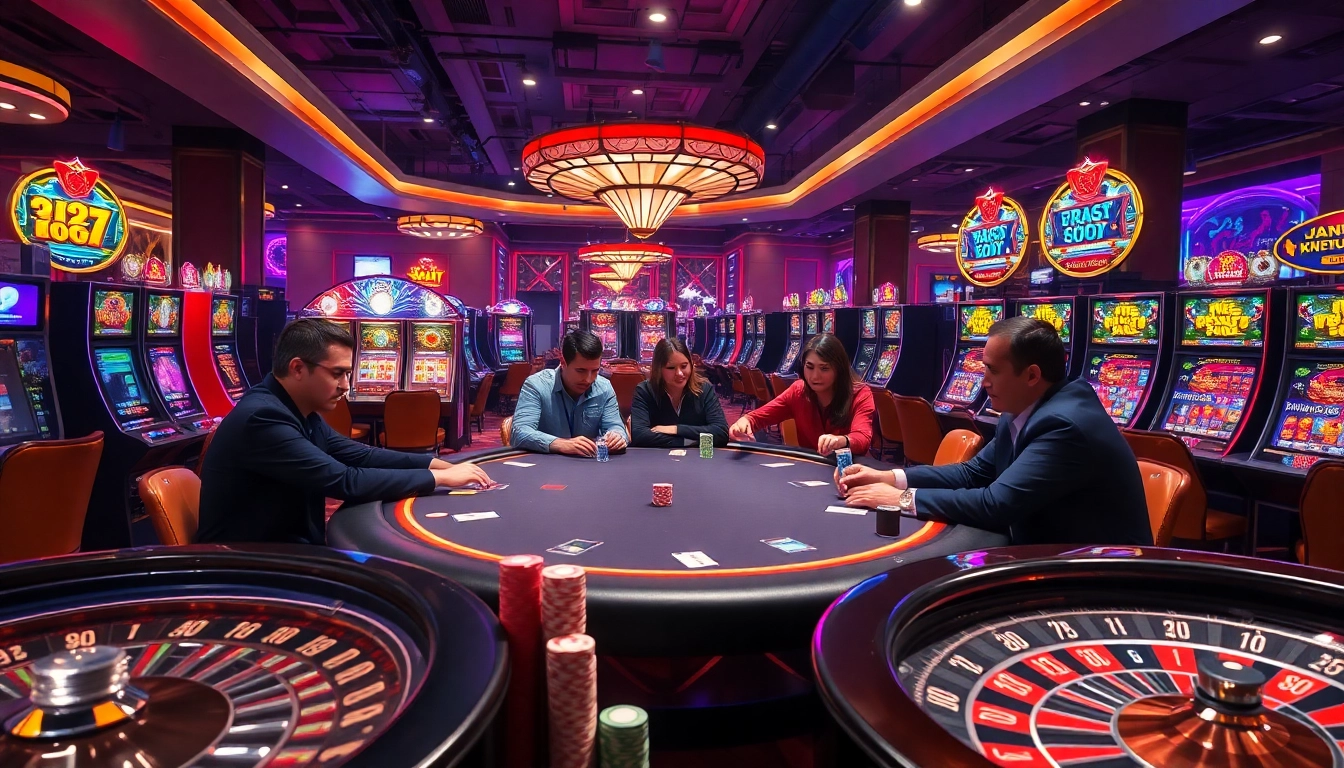 Experience the thrilling atmosphere of Nhà Cái TG88 with vibrant casino games and professional players.