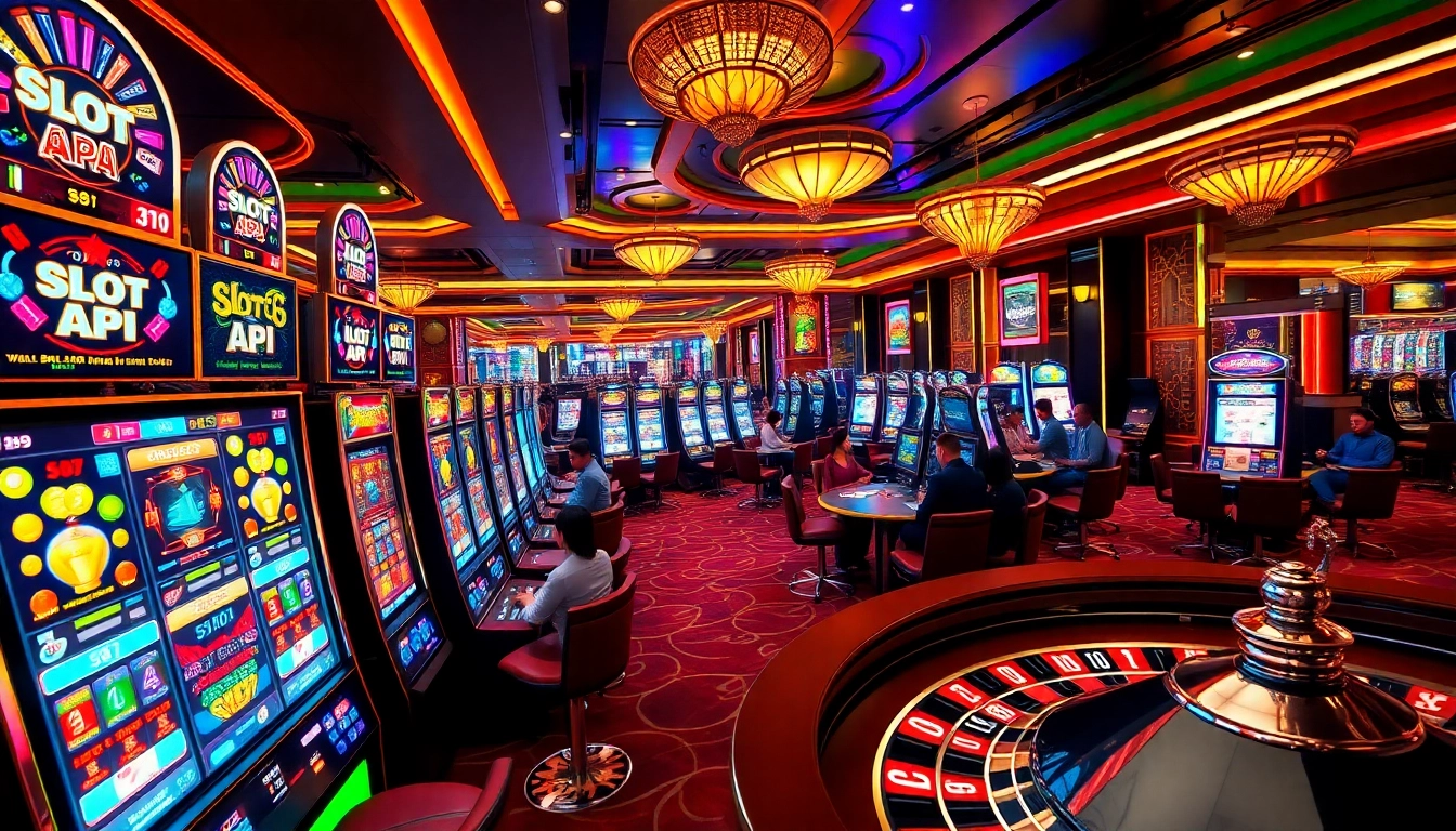 Experience thrilling gameplay with slot api raja 88 in a luxurious casino setting filled with excitement.