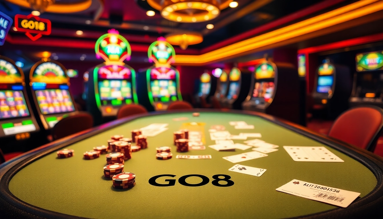 Engage in the GO8 at a high-stakes poker table surrounded by luxury and excitement.