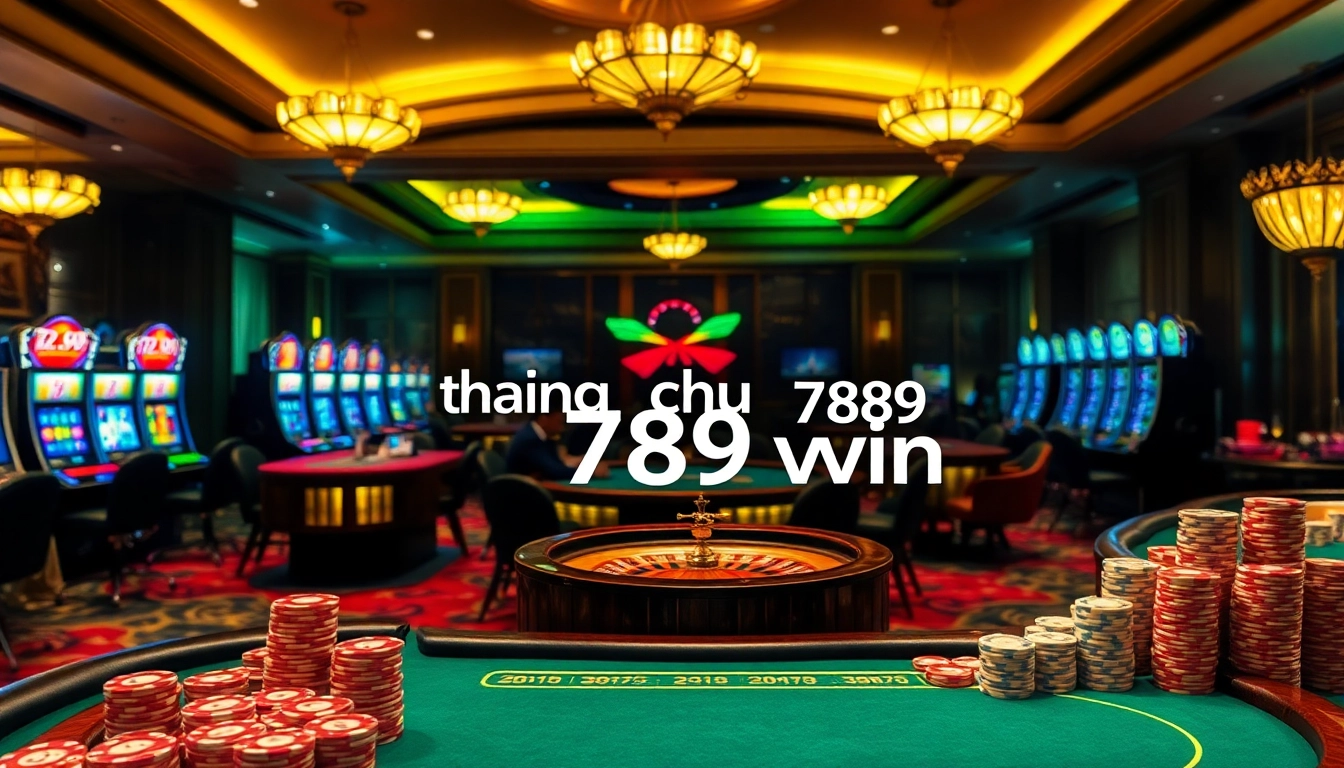 Engage with excitement on trang chu 789win featuring poker tables and vibrant slot machines.