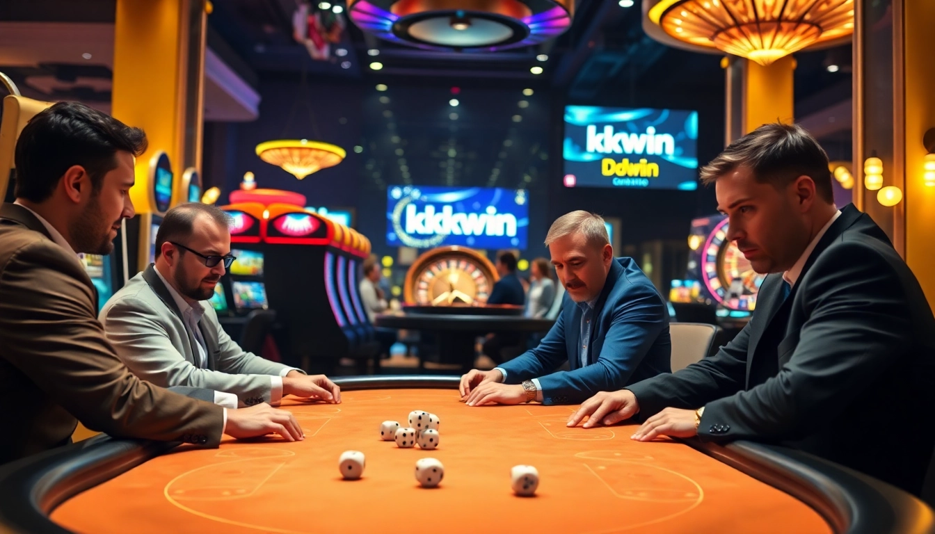 Experience high-stakes gaming action at kkwin's professional poker table surrounded by luxury.
