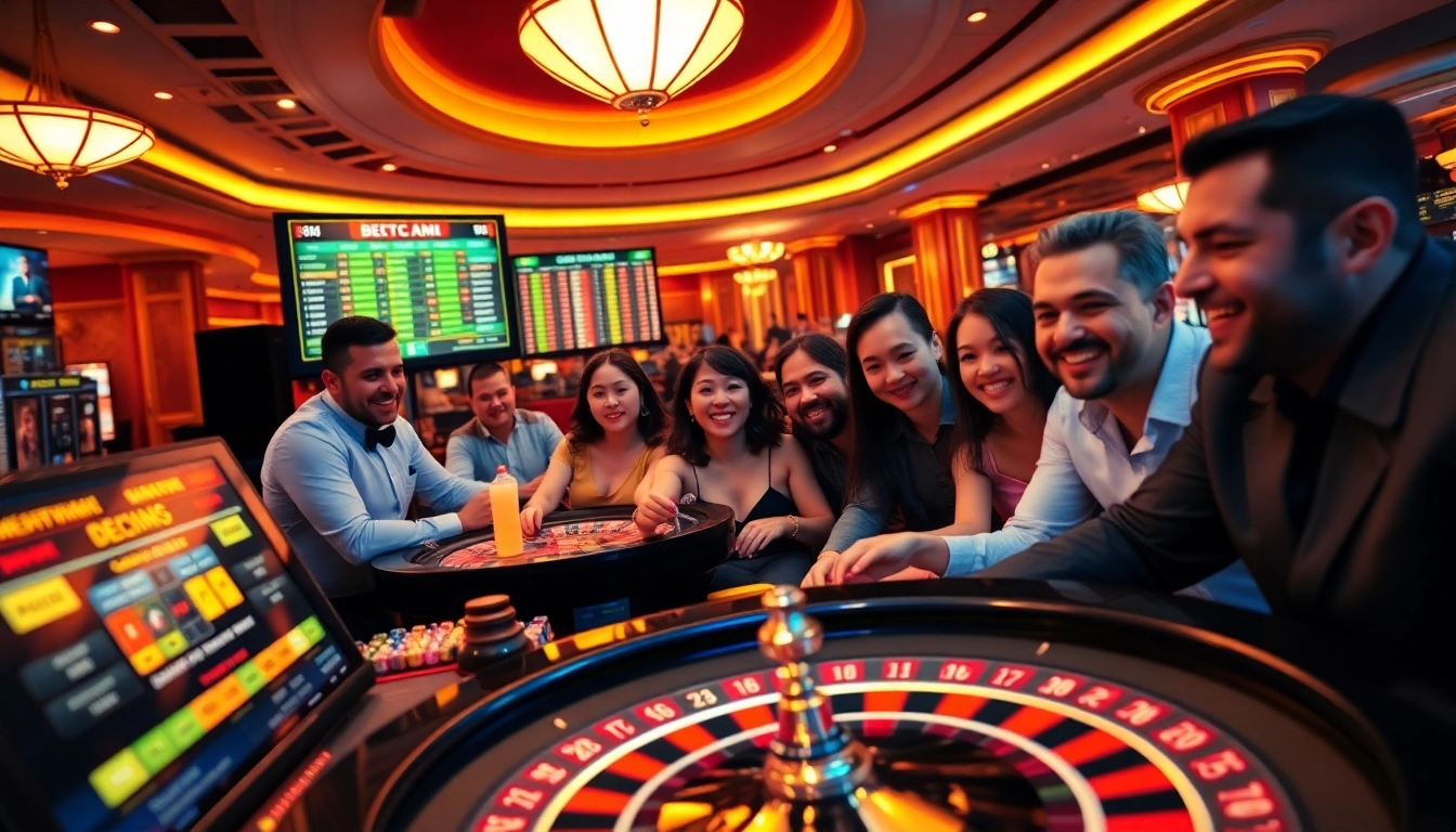 Exciting scenes from Nhà cái 33win's online gaming experience with players enjoying diverse betting games.