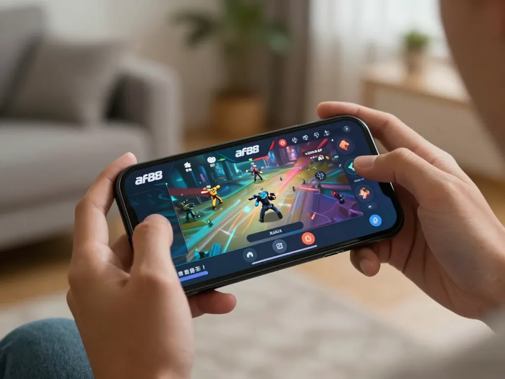 Engaging af88 game experience on smartphone with inviting home atmosphere