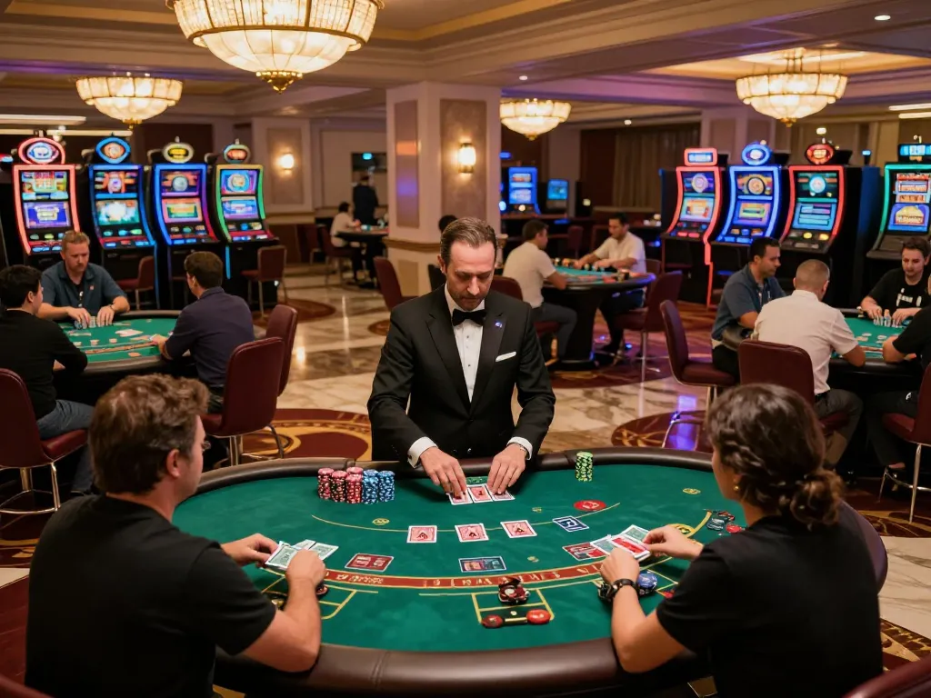 Experience winning strategies at SC88 as players engage in intense blackjack gameplay, showcasing luxurious casino atmosphere.