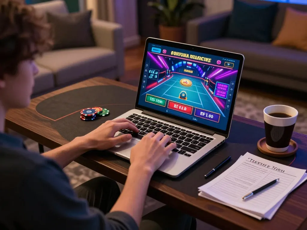 Engaging in strategic gameplay on 98win while enjoying a cozy home environment.